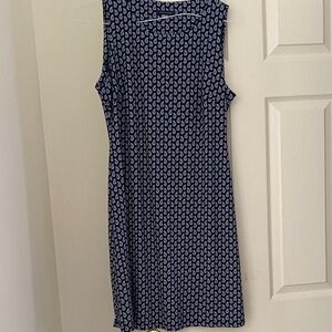 Tommy Hilfiger Navy and White Midi Dress
